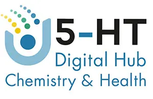 5-HT Logo. Untertiel ist Digital Hub - Chemistry & Health